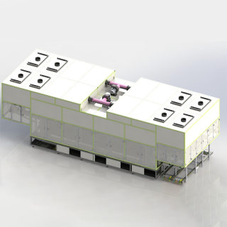 Square cell assembly line - cell preheating furnace