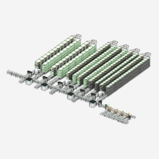 Square cell rear section detection system