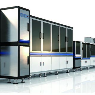 Cylindrical Assembly Line - Cleaning & Film Wrapping Machine